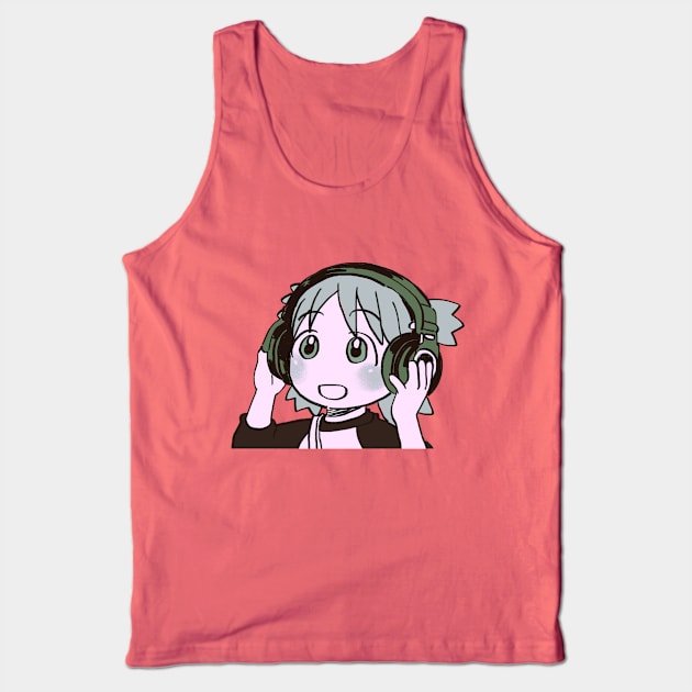 yotsuba vibin' on the headphone Tank Top by mudwizard